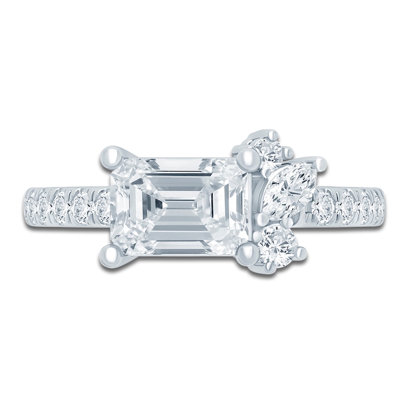 Main Image 3 of Pnina Tornai Emerald-Cut Lab-Grown Diamond Engagement Ring 1-7/8 ct tw 14K White Gold