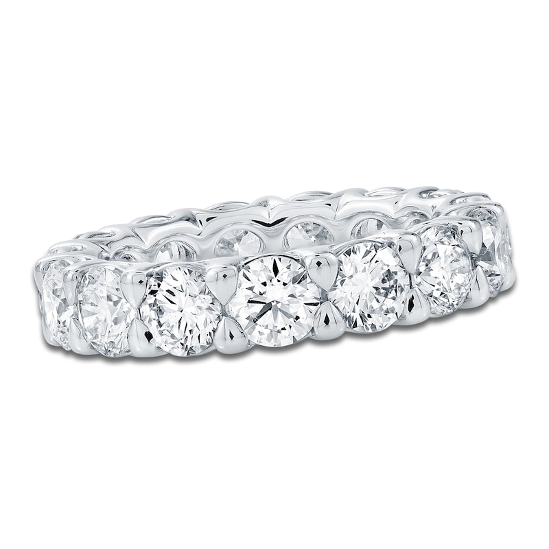 Main Image 1 of Certified Round-Cut Diamond Eternity Band 4-1/5 - 5-1/8 ct tw 14K White Gold