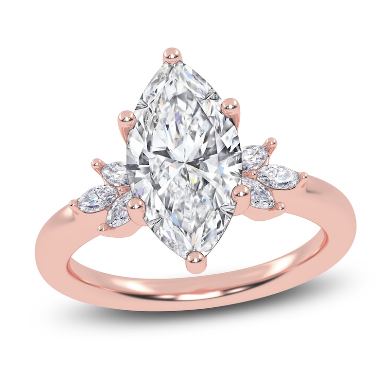 Main Image 1 of Marquise-Cut Created By Jared Studio Lab-Grown Diamond Engagement Ring 2-1/6 ct tw 14K Rose Gold
