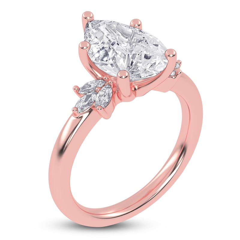 Main Image 2 of Pear-Shaped Created By Jared Studio Lab-Grown Diamond Engagement Ring 3-1/6 ct tw 14K Rose Gold