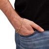 Thumbnail Image 4 of Solid Glitter Rope Chain Bracelet 5.5mm 10K Yellow Gold 8.25"