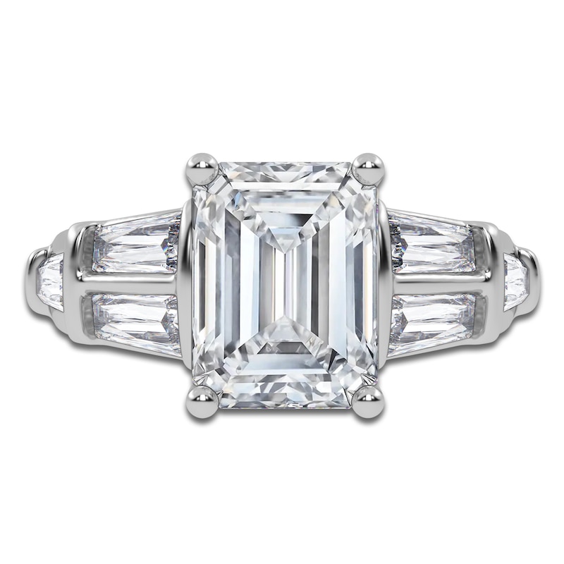 Main Image 3 of Emerald-Cut Created By Jared Studio Lab-Grown Diamond Engagement Ring 4-1/2 ct tw 14K White Gold