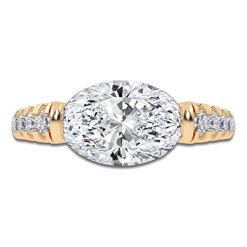Main Image 3 of Oval-Cut Created By Jared Studio Lab-Grown Diamond Engagement Ring 3-1/2 ct tw 14K Yellow Gold