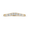 Thumbnail Image 3 of Vera Wang VOW Round & Baguette-Cut Diamond Wedding Band 1/5 ct tw 14K Yellow Gold