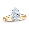 Thumbnail Image 1 of Pear-Shaped Lab-Grown Diamond Solitaire Plus Engagement Ring 2-1/8 ct tw 18K Yellow Gold (VS2/F)
