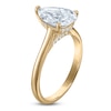 Thumbnail Image 2 of Pear-Shaped Lab-Grown Diamond Solitaire Plus Engagement Ring 2-1/8 ct tw 18K Yellow Gold (VS2/F)