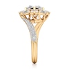 Thumbnail Image 3 of J'Lure Octagon Step-Cut Lab-Grown Diamond Halo Bypass Engagement Ring 3-1/6 ct tw 18K Yellow Gold