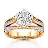 Thumbnail Image 1 of J'Lure Lab-Grown Diamond Hexagon Brilliant-Cut Engagement Ring 3-1/2 ct tw 18K Yellow Gold