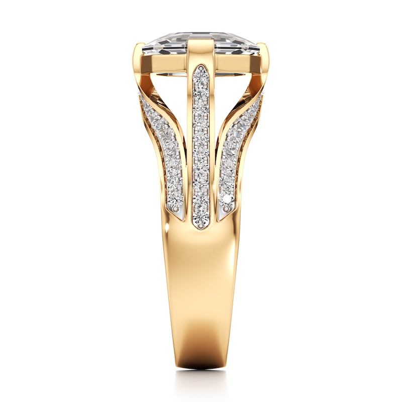 Main Image 3 of J'Lure Lab-Grown Diamond Oval Portrait-Cut Engagement Ring 3-1/2 ct tw 18K Yellow Gold