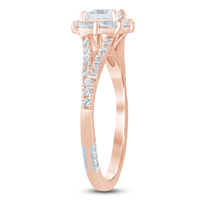 Main Image 2 of Pnina Tornai Princess-Cut Diamond Halo Engagement Ring 7/8 ct tw 14K Rose Gold