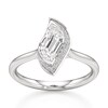 Thumbnail Image 1 of J'Lure Leaf Step-Cut Lab-Created Diamond Half-Halo Engagement Ring 1 ct tw 18K White Gold