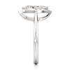 Thumbnail Image 3 of J'Lure Leaf Step-Cut Lab-Created Diamond Half-Halo Engagement Ring 1 ct tw 18K White Gold