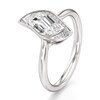 Thumbnail Image 4 of J'Lure Leaf Step-Cut Lab-Created Diamond Half-Halo Engagement Ring 1 ct tw 18K White Gold