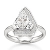 Thumbnail Image 1 of J'Lure Shield Step-Cut Lab-Grown Diamond Half-Halo Engagement Ring 3-1/6 ct tw 18K White Gold