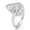 Thumbnail Image 4 of J'Lure Shield Step-Cut Lab-Grown Diamond Half-Halo Engagement Ring 3-1/6 ct tw 18K White Gold