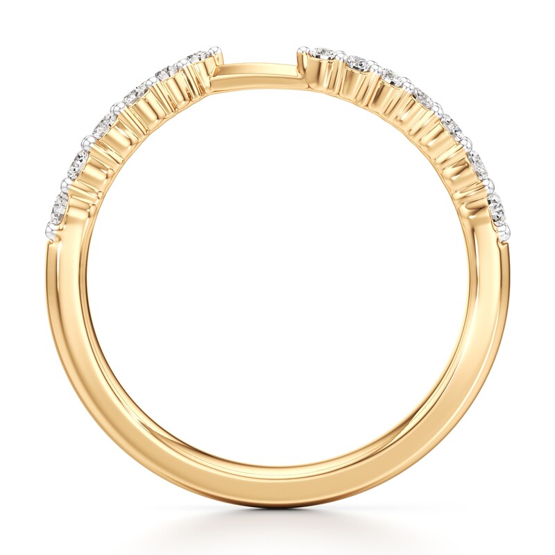 Main Image 2 of J'Lure Lab-Grown Diamond Contour Wedding Band 1/3 ct tw 18K Yellow Gold