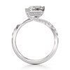 Thumbnail Image 2 of J'Lure Lozenge Step-Cut Lab-Grown Diamond Bypass Engagement Ring 2-1/2 ct tw 18K White Gold