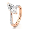 Thumbnail Image 4 of J'Lure Moval Old-Cut Lab-Grown Diamond Bypass Engagement Ring 2-1/2 ct tw 18K Rose Gold