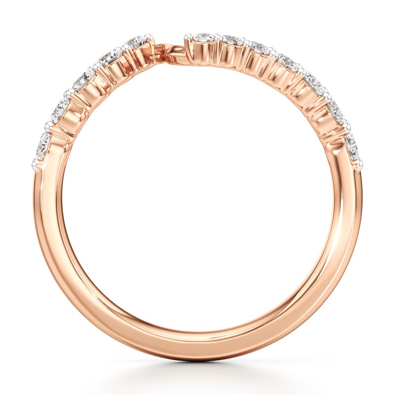 Main Image 2 of J'Lure Lab-Grown Diamond Contour Wedding Band 3/8 ct tw 18K Rose Gold