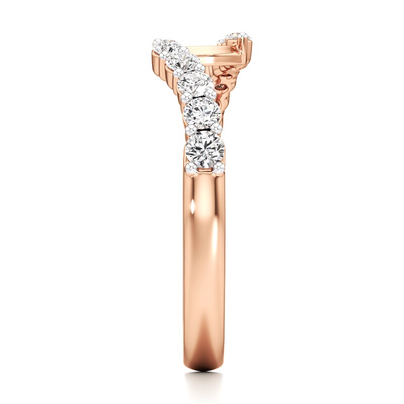 Main Image 3 of J'Lure Lab-Grown Diamond Contour Wedding Band 3/8 ct tw 18K Rose Gold