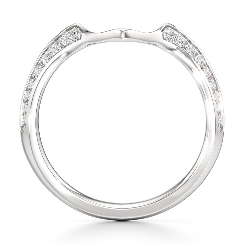 Main Image 2 of J'Lure Lab-Grown Diamond Contour Wedding Band 1/6 ct tw 18K White Gold