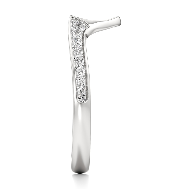 Main Image 3 of J'Lure Lab-Grown Diamond Contour Wedding Band 1/6 ct tw 18K White Gold
