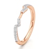 Thumbnail Image 4 of J'Lure Lab-Grown Diamond Angled Contour Wedding Band 1/6 ct tw 18K Rose Gold