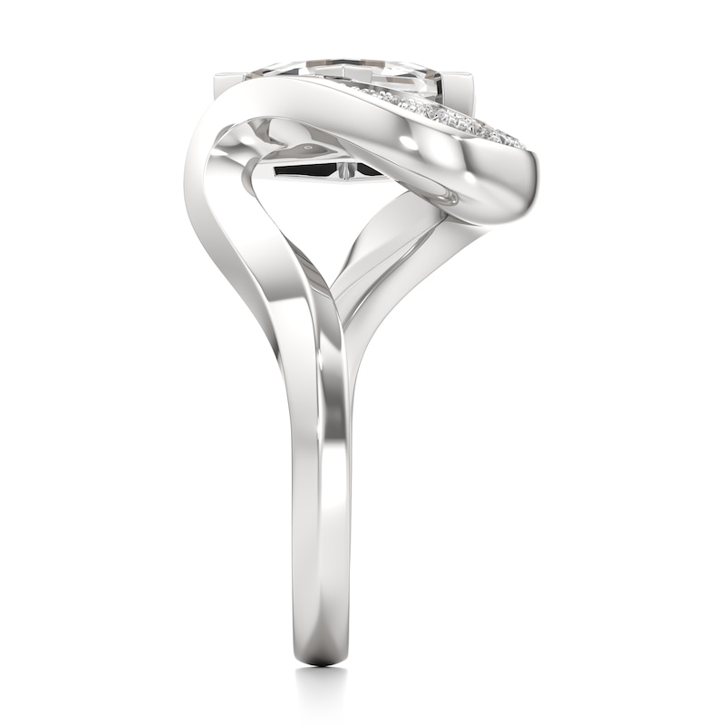 Main Image 3 of J'Lure Hexagon Portrait-Cut Lab-Created Diamond Engagement Ring 3 ct tw 18K White Gold