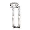 Thumbnail Image 3 of J'Lure Oval Portrait-Cut Lab-Grown Diamond Spiral Engagement Ring 2-1/2 ct tw 18K White Gold