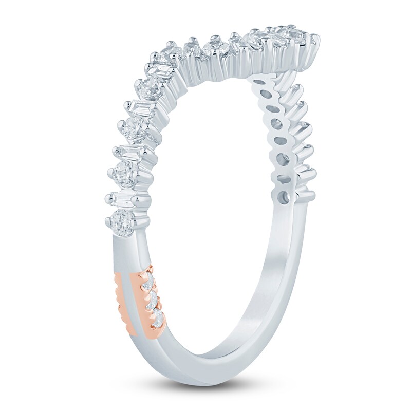 Main Image 2 of Pnina Tornai Baguette & Round-Cut Diamond Contour Anniversary Ring 1/3 ct tw 14K White Gold