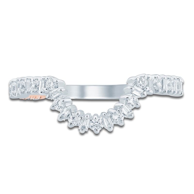 Main Image 3 of Pnina Tornai Baguette & Round-Cut Diamond Contour Anniversary Ring 1/3 ct tw 14K White Gold