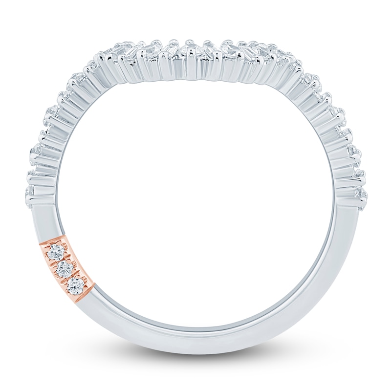 Main Image 4 of Pnina Tornai Baguette & Round-Cut Diamond Contour Anniversary Ring 1/3 ct tw 14K White Gold