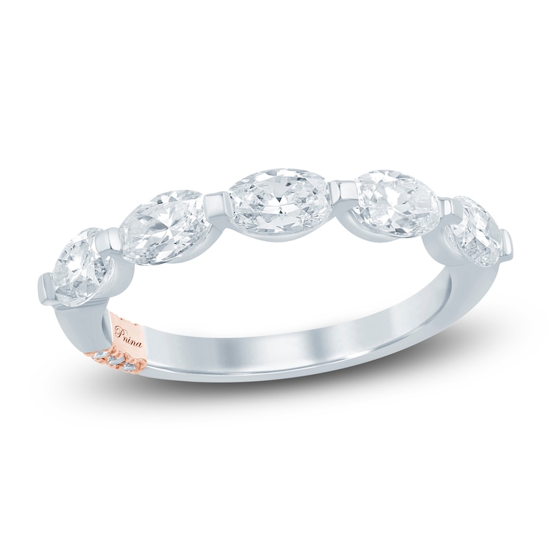 Main Image 1 of Pnina Tornai Oval-Cut Lab-Grown Diamond Five-Stone Anniversary Ring 1-1/2 ct tw 14K White Gold