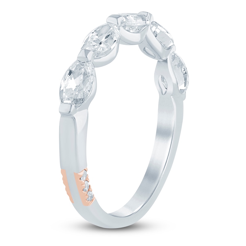 Main Image 2 of Pnina Tornai Oval-Cut Lab-Grown Diamond Five-Stone Anniversary Ring 1-1/2 ct tw 14K White Gold