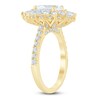Thumbnail Image 2 of Pear-Shaped Lab-Grown Diamond Starburst Halo Engagement Ring 2-1/3 ct tw 14K Yellow Gold
