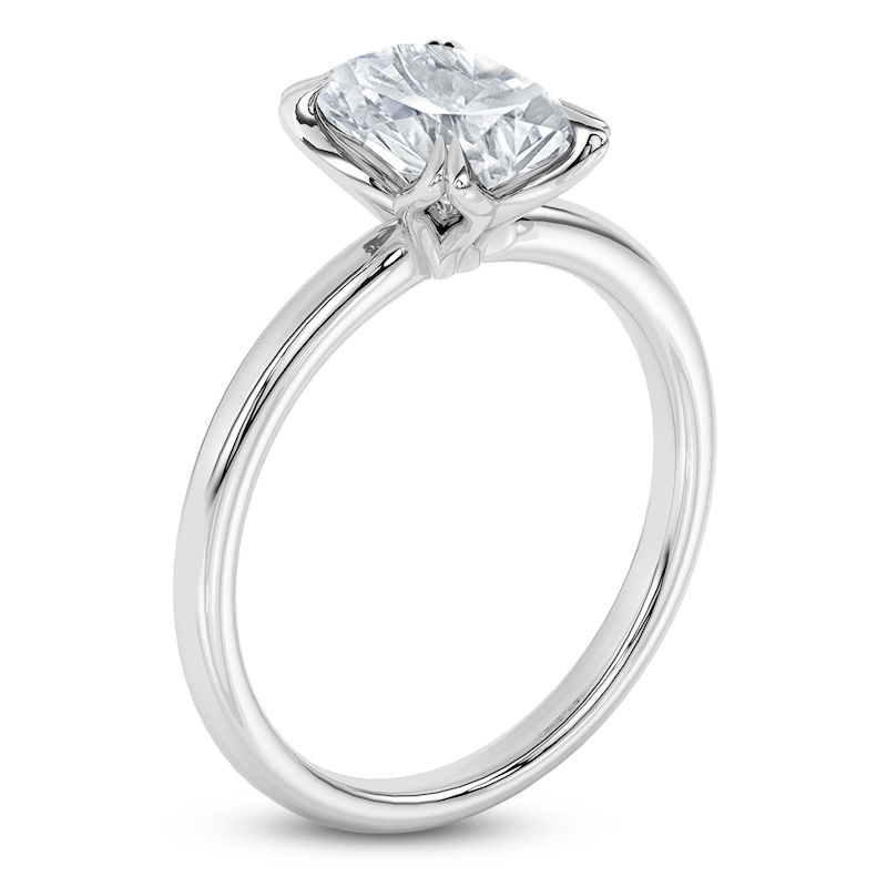Main Image 2 of Oval-Cut Diamond Solitaire Engagement Ring 2 ct tw 14K White Gold (I2/I)