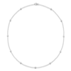 Thumbnail Image 1 of Lab-Grown Diamond Bezel-Set Station Necklace 1/2 ct tw 10K White Gold 18"