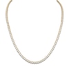 Thumbnail Image 1 of Lab-Grown Diamond Bezel-Set Tennis Necklace 6 ct tw 14K Yellow Gold 18"