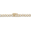 Thumbnail Image 3 of Lab-Grown Diamond Bezel-Set Tennis Necklace 6 ct tw 14K Yellow Gold 18"