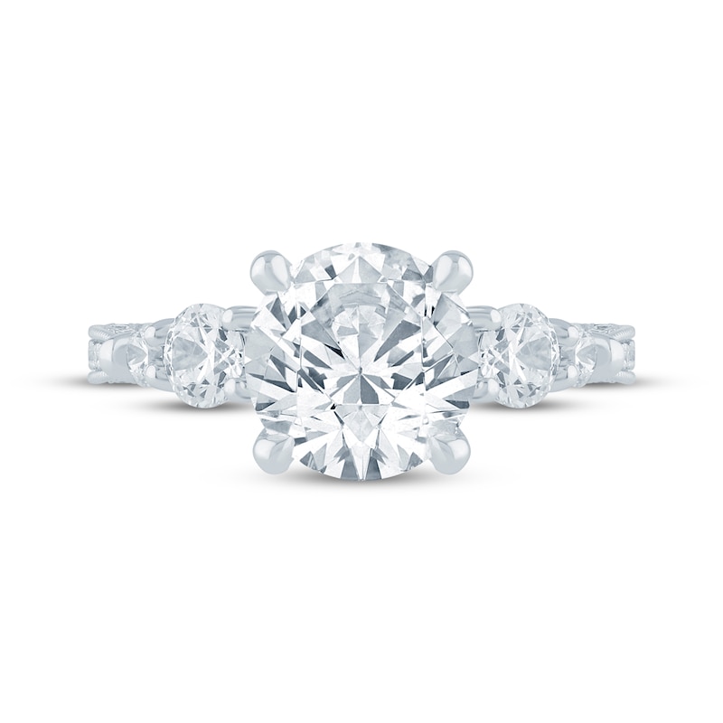 Main Image 3 of Pnina Tornai Round-Cut Lab-Grown Diamond Engagement Ring 4 ct tw 14K White Gold