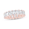 Thumbnail Image 1 of Emerald-Cut Lab-Grown Diamond Eternity Band 7-5/8 - 9-5/8 ct tw 14K Rose Gold