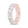 Thumbnail Image 2 of Emerald-Cut Lab-Grown Diamond Eternity Band 7-5/8 - 9-5/8 ct tw 14K Rose Gold