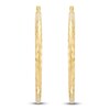 Thumbnail Image 3 of Diamond-Cut Scale Pattern Hoop Earrings 14K Yellow Gold 40mm