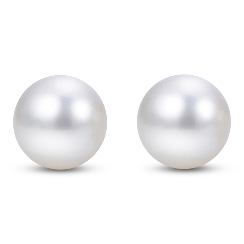 Main Image 2 of Cultured Pearl Stud Earrings 14K Yellow Gold 9-9.5mm