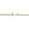 Thumbnail Image 3 of Round & Emerald-Cut Lab-Grown Diamond Bezel-Set Alternating Bracelet 6-1/5 ct tw 14K Yellow Gold 7"