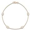Thumbnail Image 1 of Marquise & Emerald-Cut Lab-Grown Diamond Bezel-Set Station Bracelet 1 ct tw 14K Yellow Gold 7.5"