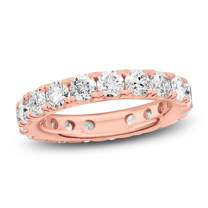 Main Image 1 of Certified Diamond Eternity Band 2-1/2 to 3-1/3 ct tw 14K Rose Gold
