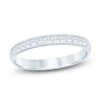 Thumbnail Image 1 of Certified Diamond Channel-Set Milgrain Anniversary Ring 1/4 ct tw 14K White Gold