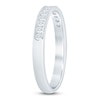 Thumbnail Image 2 of Certified Diamond Channel-Set Milgrain Anniversary Ring 1/4 ct tw 14K White Gold