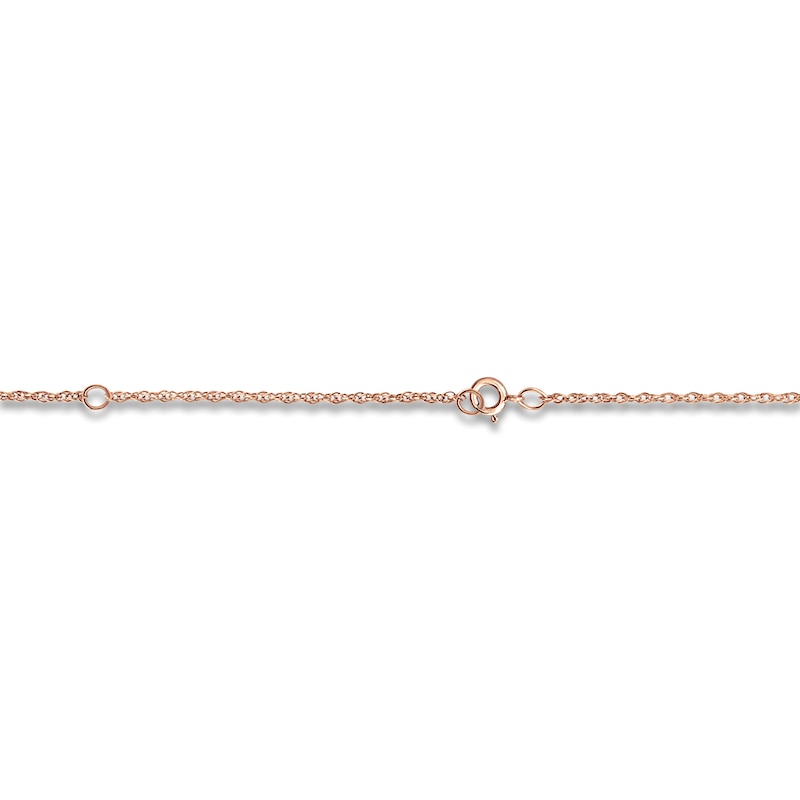 Main Image 3 of Roman Numeral Date Vertical Tag Necklace 24K Rose Gold-Plated Sterling Silver 18"
